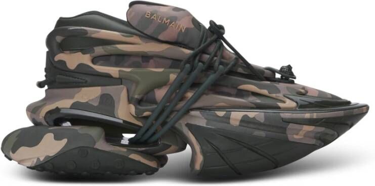 Balmain Unicorn Low camouflage-print sneakers Multicolor Heren