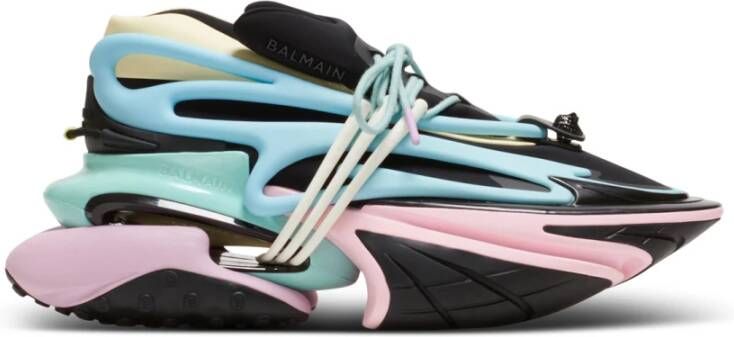 Balmain Unicorn trainers in neoprene and leather Meerkleurig Heren