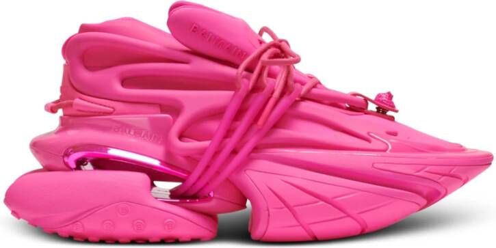 Balmain Unicorn trainers in neoprene and rubberised leather Pink Dames