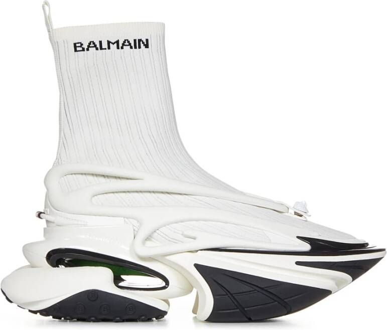 Balmain Witte Hoge Sneakers voor Heren Wit Heren