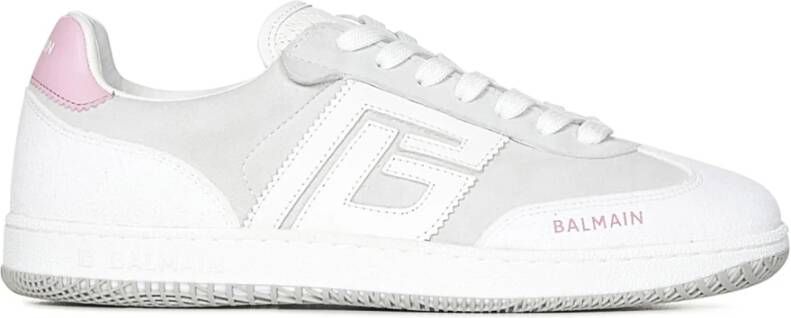 Balmain Witte Sneakers Chic Roze Hiel White Dames