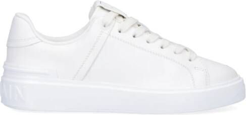 Balmain Witte Leren Sneakers met Puntige Neus White Dames