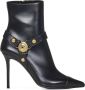 Balmain Zwarte Enkellaarzen met Leeuwenmunt Hardware Black Dames - Thumbnail 15