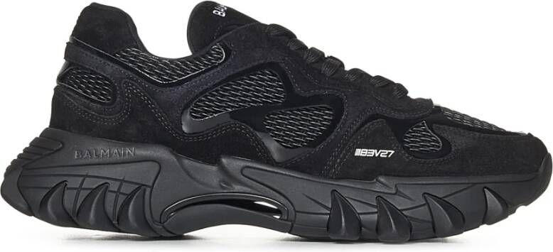 Balmain Futuristische Suède Sneakers Multi Noir Zwart Black Heren