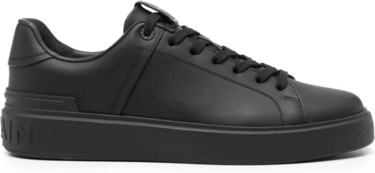 Balmain Zwarte Sneakers B-Court-Calfskin Black Heren