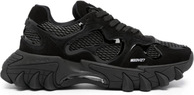 Balmain Zwarte Sneakers voor Mannen Black Heren