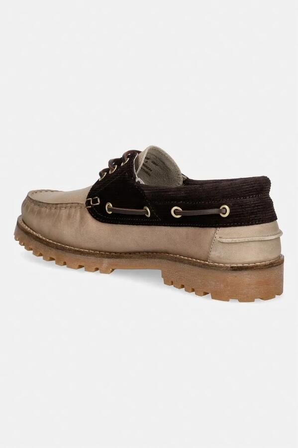 Barbour Leren dekschoenen bruin beige - Foto 6