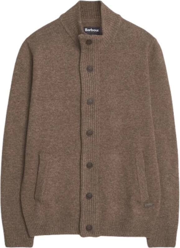 Barbour Gebreide ritsvest met Alcantara elleboogpatches