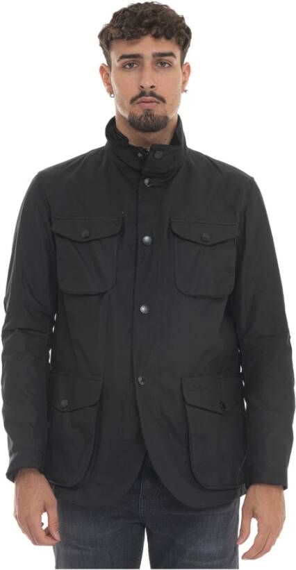 Barbour Gewaxt Field Jacket met Elleboogstukken