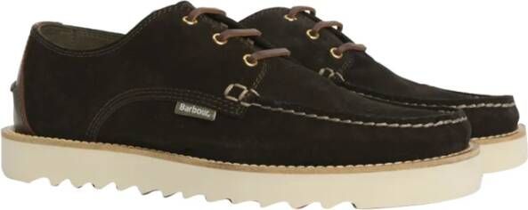 Barbour Suède Derby Schoenen met Tartan Details
