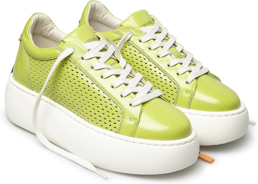 Barracuda Gele leren sneakers