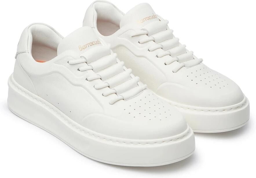 Barracuda Witte Nappa Leren Slip-On Sneakers