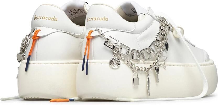 Barracuda Witte Leren Modeschoenen met Charme - Foto 3