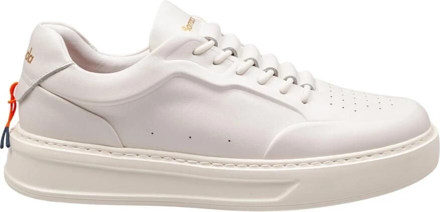 Barracuda Witte Nappa Leren Slip-On Sneakers