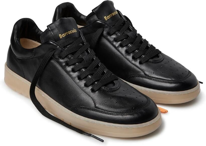 Barracuda Zwarte Sneakers met Italiaans vak schap