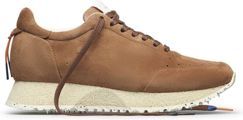 Barracuda Bruine leren sneakers Italiaanse stijl