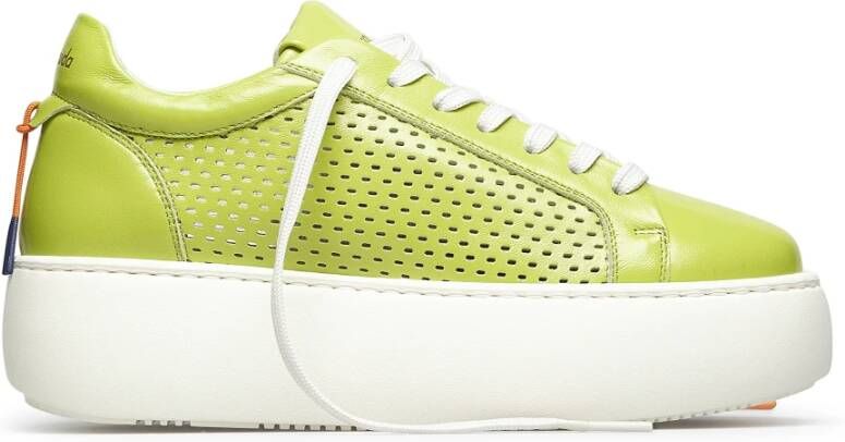 Barracuda Gele leren sneakers