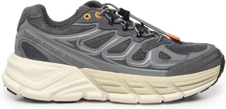 Barracuda Grijze Sneakers met Quick-Lace Sluiting