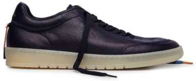 Barracuda Navy Blue Premium Leather Sneakers Blue Heren