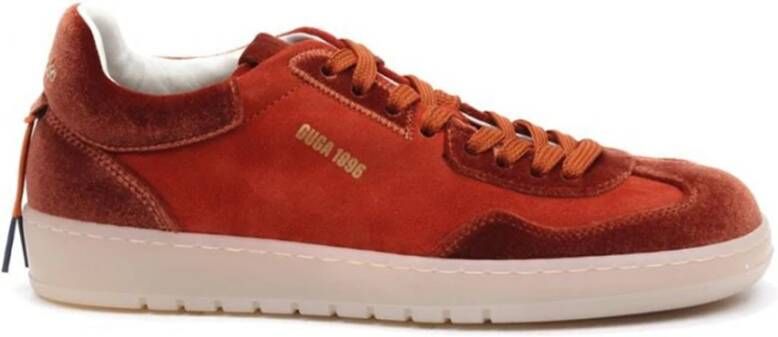 Barracuda Oranje Velvet Sneakers Orange Dames