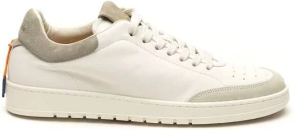 Barracuda Witte Leren Veterschoenen Ss24 White Heren