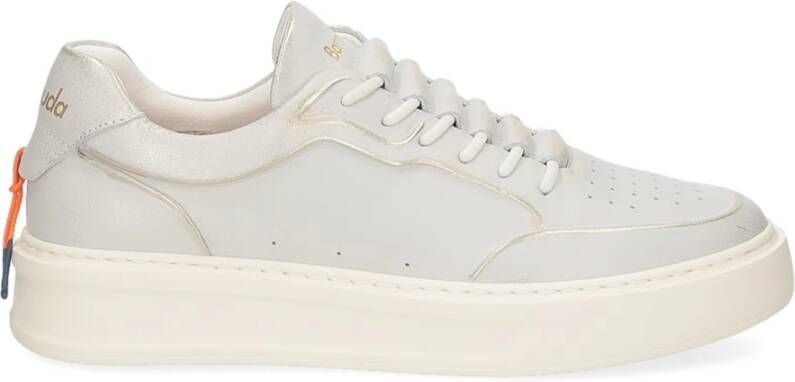 Barracuda Witte Slip-On Sneaker Platinum Antiek
