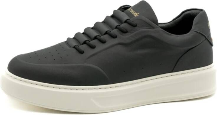 Barracuda Zwarte Leren Schoenen Heren Ss24 Multicolor Heren