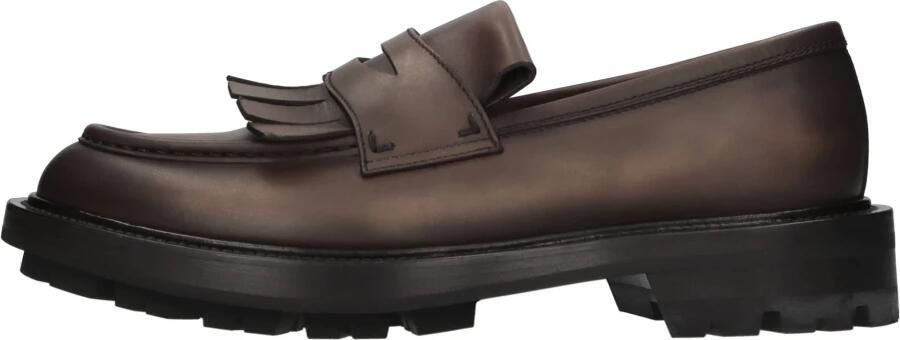Barrett Loafer met dikke zool bandje en franje Brown Heren