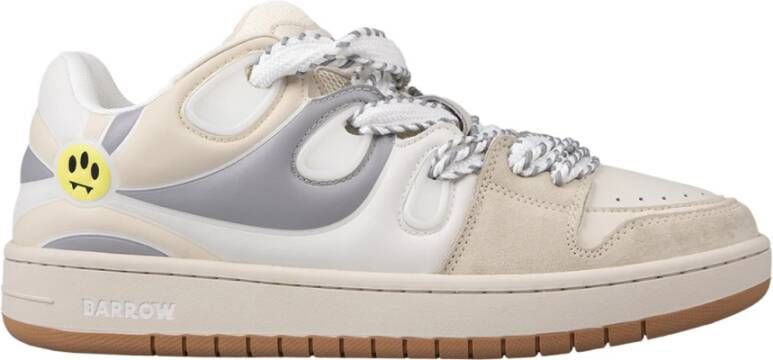 Barrow Witte Sneakers met Smiley-Detail White Heren