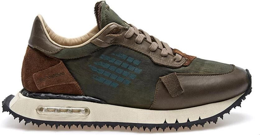 Be Positive Militair Groene Sneakers Space Race Flash Multicolor Dames