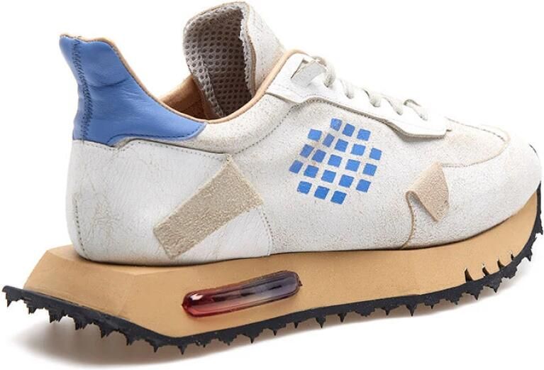 Be Positive Stone-avorio Sneakers Space Race Crackle Mix White Heren - Foto 2