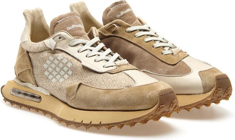Be Positive Zwaluwstaart Vleugelsneakers Beige Heren