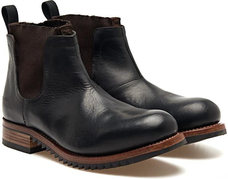 Be Positive Zwarte Chelsea Sneakers Handgemaakt in Italië