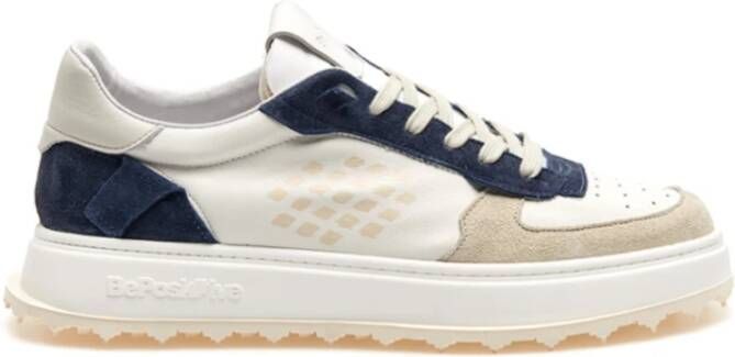 Be Positive Wit-marineblauw Cuprace Basket Sneakers