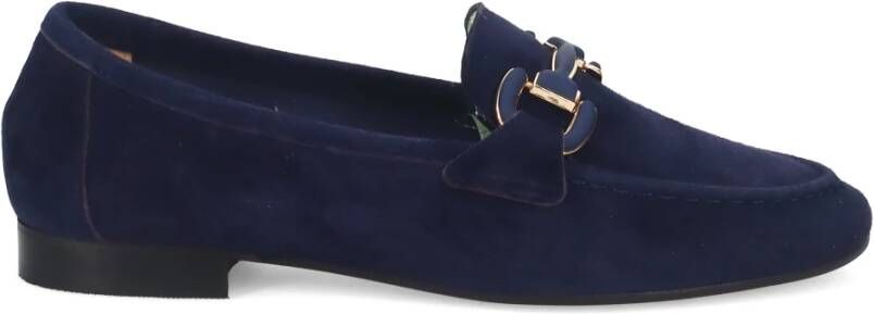 Belle Vie Blauwe Suède Mocassin met Clip