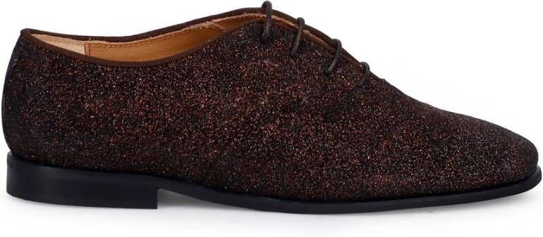 Belle Vie Handgemaakte Donkerbruine Veterschoen Brown Dames