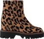 Belle Vie Luipaardprint Leren Enkellaars Brown Dames - Thumbnail 1