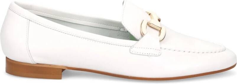 Belle Vie Witte leren mocassin schoen