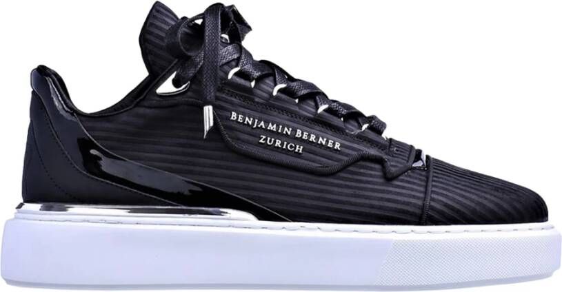 Benjamin Berner Raphael Low Top Black 3D Striped Sneaker