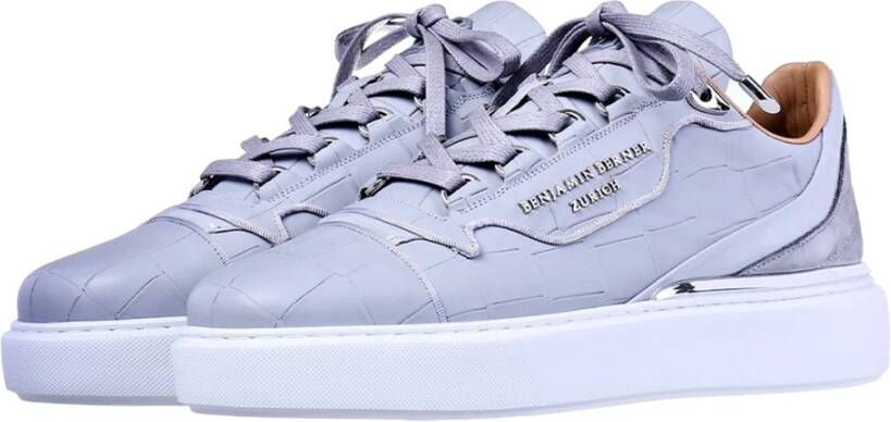 Benjamin Berner Raphael Low Top Matt Crocodile Ice Grey Sneaker - Foto 1