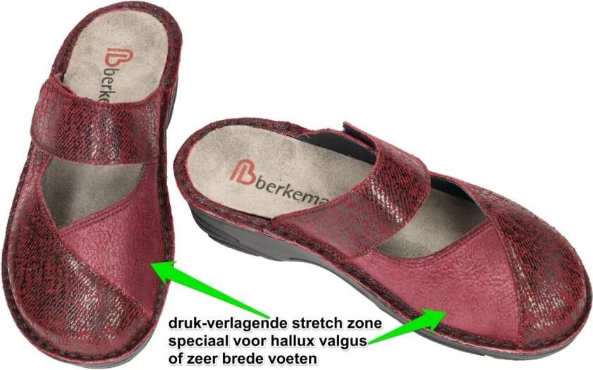 Berkemann -Dames bordeaux pantoffels - Foto 2