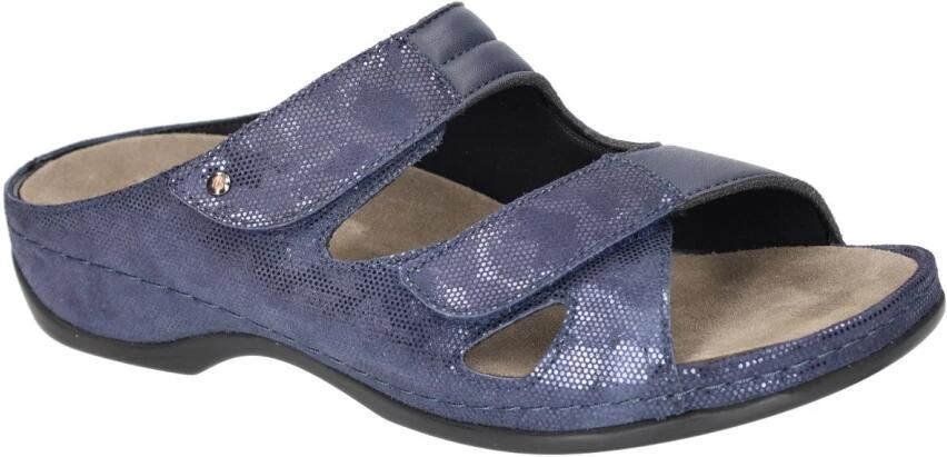 Berkemann -Dames blauw donker slippers & muiltjes