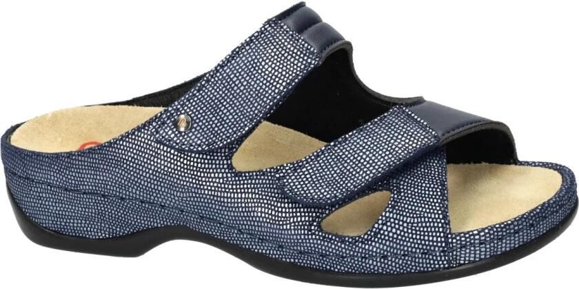 Berkemann -Dames blauw donker slippers & muiltjes
