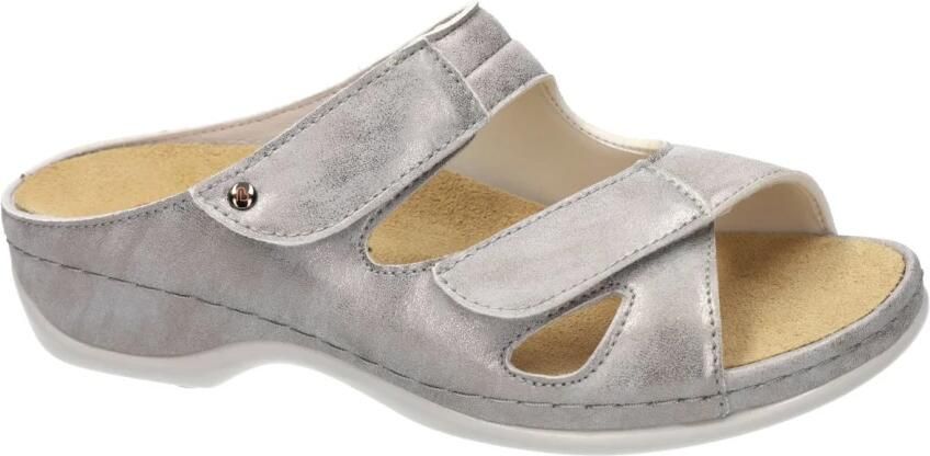 Berkemann -Dames zilver slippers & muiltjes