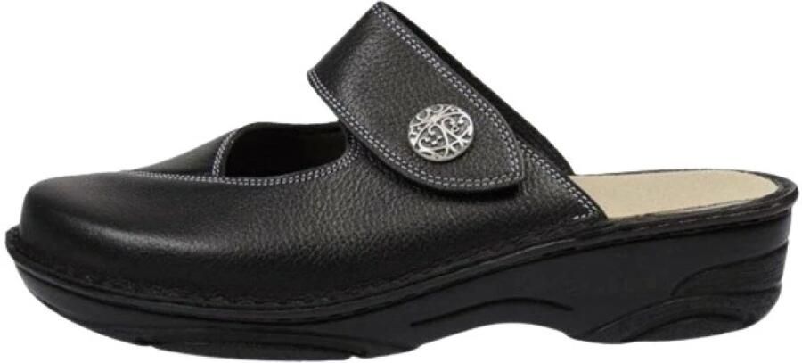 Berkemann damesmodel Heliane slipper 03457-982 Zwart Sportnappa stretch (G-I) 1 2 en
