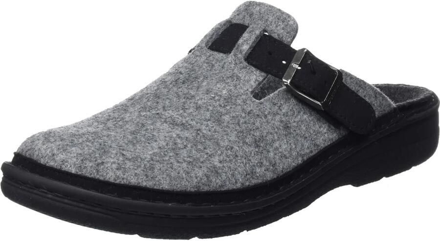 Berkemann Vilt Pantoffel met Brede Band en Gesp