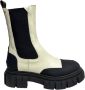 Bervicato Polyester enkellaarzen zwart wit rubber White Dames - Thumbnail 1