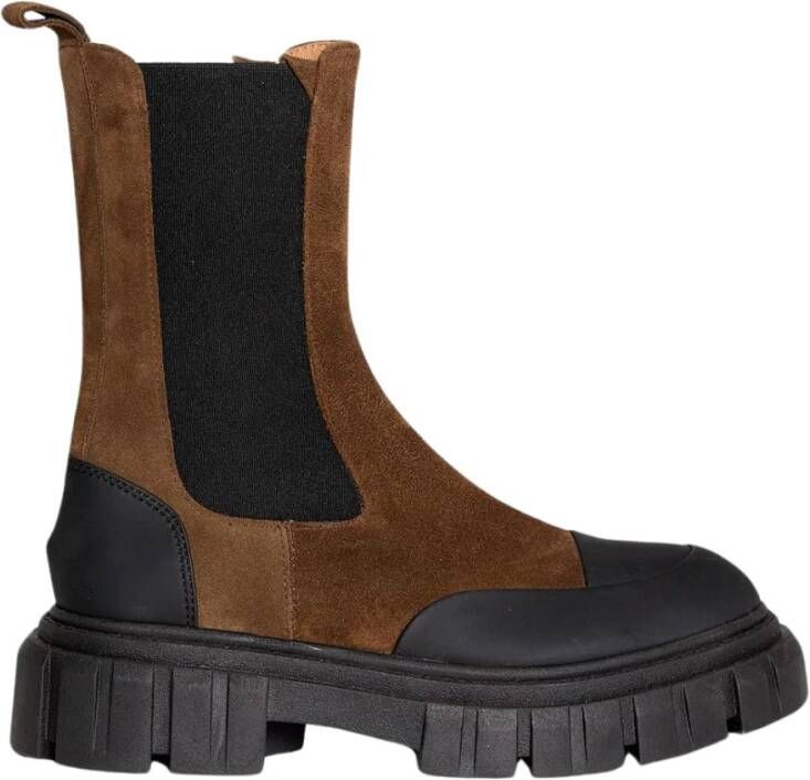 Bervicato Stijlvolle Enkellaars Brown Dames