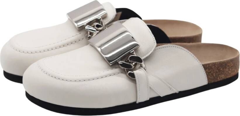 Bervicato Witte Leren Instap Pantolette White Dames