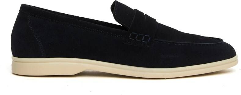 Berwick Blauwe Suède Loafer Schoen